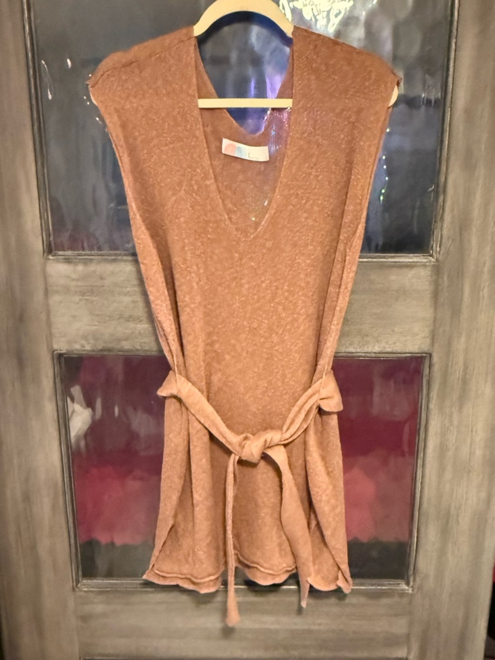 Free People Clarissa Cotton-Linen Sweater Mini Size S Coverup FP Beach - Picture 2 of 10
